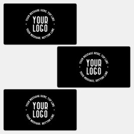 Aanpasbare tekst & uw geüploade logo of afbeelding labels