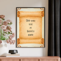 Aanpasbare Tekst Victoriaanse Vintage Rol Poster