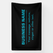 Aanpasbare tekst voor bedrijf enz. Bewerkbare zwar Spandoek (Verticaal)