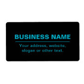 Aanpasbare tekst voor zakelijk enz. Bewerkbare zwa Etiket (Voorkant)