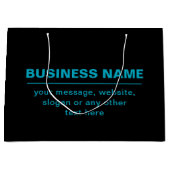 Aanpasbare tekst voor zakelijk enz. Bewerkbare zwa Groot Cadeauzakje (Voorkant)