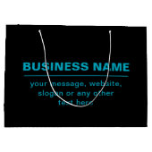 Aanpasbare tekst voor zakelijk enz. Bewerkbare zwa Groot Cadeauzakje (Achterkant)