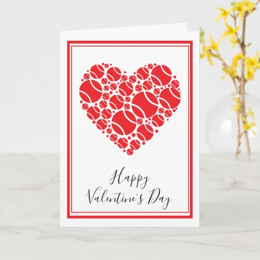 Aanpasbare Tennis rode 💘 Valentijns Kaart (Gele Bloem)