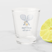 Aanpasbare Tennis & Tequila Verjaardagsfeest Shot Glas (Achterkant)