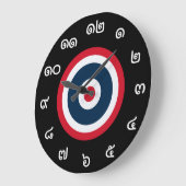 Aanpasbare Thaise nummers Thailand vlag klok (Hoek)