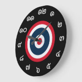 Aanpasbare Thaise nummers Thailand vlag klok (Hoek)