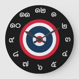 Aanpasbare Thaise nummers Thailand vlag klok