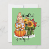 Aanpasbare thanksgiving kaart notitiekaartje (Voorkant)