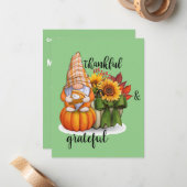 Aanpasbare thanksgiving kaart notitiekaartje (Voorkant / Achterkant in situ)