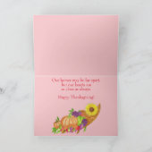 aanpasbare Thanksgiving overvloedhoorn kaart (Binnen)