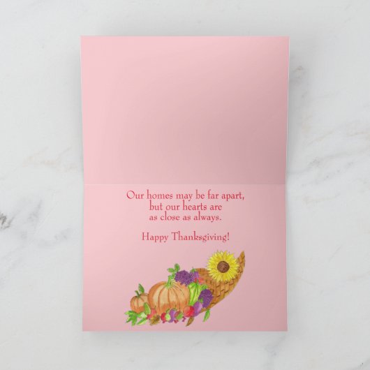 aanpasbare Thanksgiving overvloedhoorn kaart (Binnen)