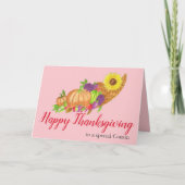 aanpasbare Thanksgiving overvloedhoorn kaart (Voorkant)