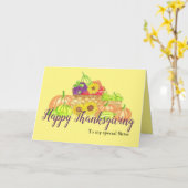 aanpasbare Thanksgiving van herfst Harvest Kaart (Gele Bloem)