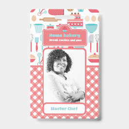 Aanpasbare thuisbakkerij professionele chef-kok fo badge