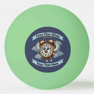 Aanpasbare "Tijd vliegt als" vliegende klok Pingpongbal