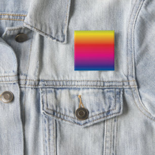 Aanpasbare tinten Chic regenboog afbeelding sjablo Vierkante Button 5,1 Cm