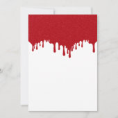 Aanpasbare Tomaat Rood Drip Plat Kaart (Voorkant)