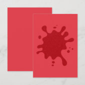 Aanpasbare Tomaat Rood Spat RSVP Kaart (Voorkant / Achterkant)