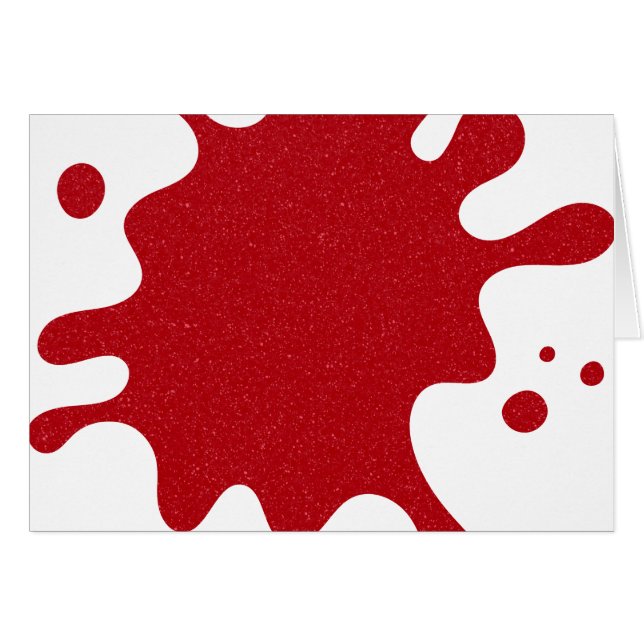 Aanpasbare Tomaat Rood Spat Witte Kaart (Voorkant Horizontaal)