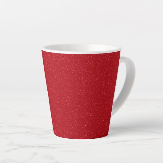 Aanpasbare Tomaat Rood Spikkel Latte Mok (Rechterhoek)
