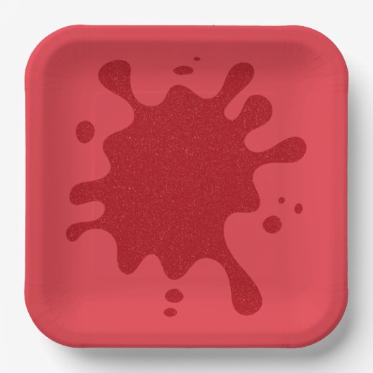 Aanpasbare tomaatrode spat papier bord (Voorkant)