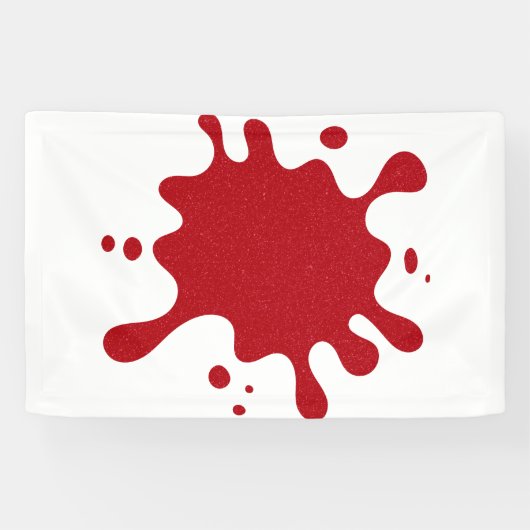 Aanpasbare Tomatenrode Spat op Witte Banner (Horizontaal)
