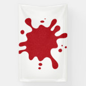 Aanpasbare Tomatenrode Spat op Witte Banner (Verticaal)