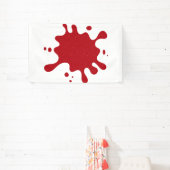 Aanpasbare Tomatenrode Spat op Witte Banner (Insitu)