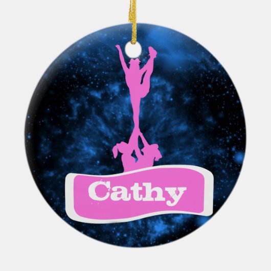 Aanpasbare torenstunt-ornament keramisch ornament (Achterkant)