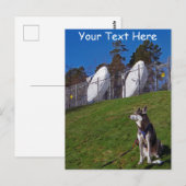 Aanpasbare tracker hond briefkaart (Voorkant / Achterkant)