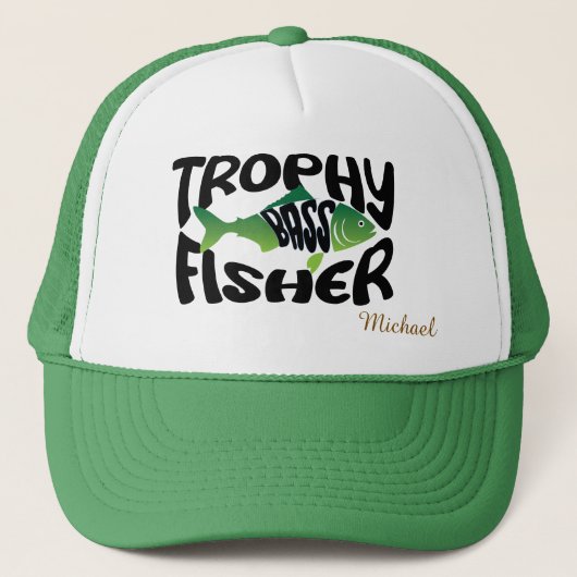 Aanpasbare Trophy Bass Visser Trucker Pet (Voorkant)