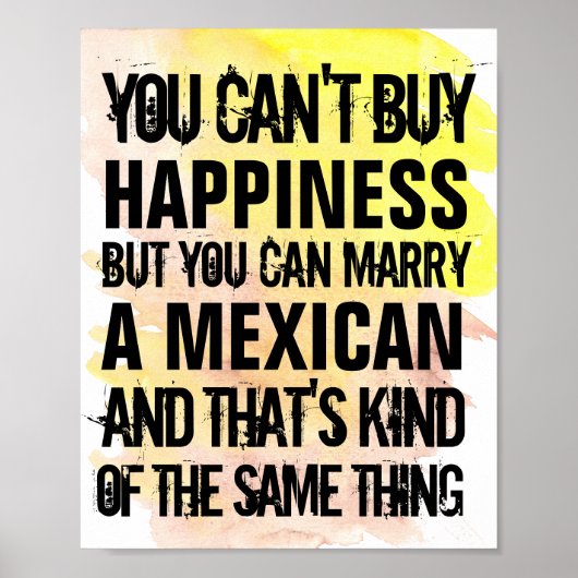 Aanpasbare Trouw met een Mexicaan, Elke Nationalit Poster (Voorkant)