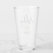 Aanpasbare trouwbruid glazen tumbler (Achterkant)