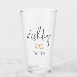 Aanpasbare trouwbruid glazen tumbler