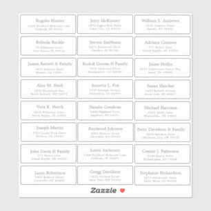 Aanpasbare trouwgast adreslabelstickers sticker