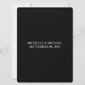 Aanpasbare TROUWRECEPTIE MENU Kaart (Achterkant)