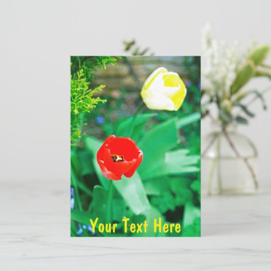 Aanpasbare tulpenkaart (Staand voorkant)