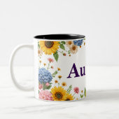 Aanpasbare twee-tonige bloemenkoffie mok (Links)