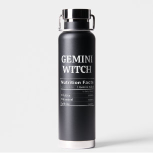 Aanpasbare Tweeling Cadeau Zodiac Astrologie Hekse Waterfles