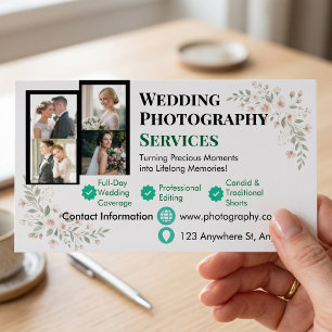 Aanpasbare Tweepersoonsportretfotograaf Magnetisch Visitekaartje
