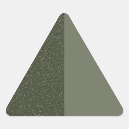 Aanpasbare Tweetonige Groene Driehoeksticker Sticker (Voorkant)