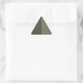 Aanpasbare Tweetonige Groene Driehoeksticker Sticker (Tas)
