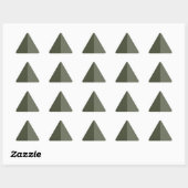Aanpasbare Tweetonige Groene Driehoeksticker Sticker (Vel)