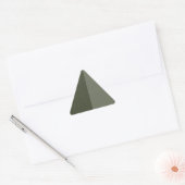 Aanpasbare Tweetonige Groene Driehoeksticker Sticker (Envelop)