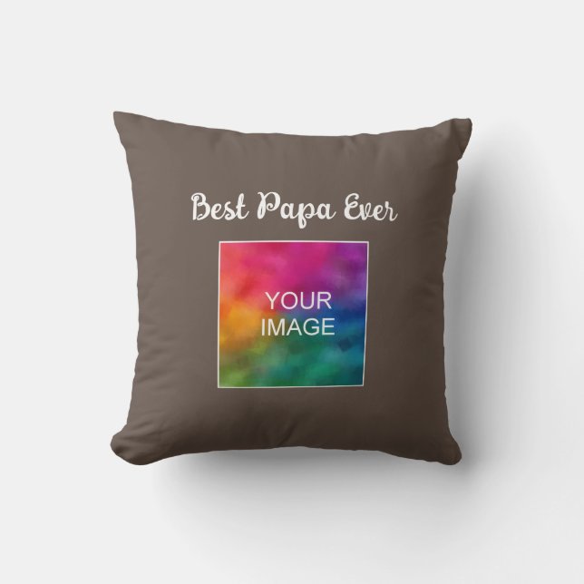Aanpasbare typografie sjabloon Beste papa ooit Kussen (Voorkant)