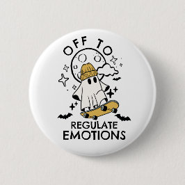 Aanpasbare Uit Om Emoties Te Reguleren Spook Ronde Button 5,7 Cm