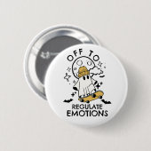 Aanpasbare Uit Om Emoties Te Reguleren Spook Ronde Button 5,7 Cm (Voorkant /achterkant)