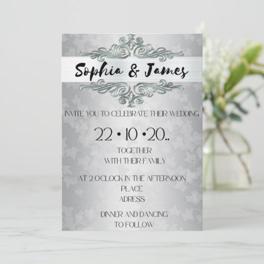 Aanpasbare uitnodiging (Staand voorkant)