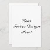 Aanpasbare Uitnodiging - Voeg Uw Tekst of Ontwerp  (Voorkant / Achterkant)