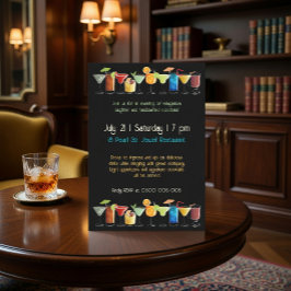 Aanpasbare uitnodiging voor cocktailparty
